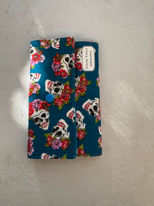 Tapete de viaje 3 cartas para Tarot “Calaveras”